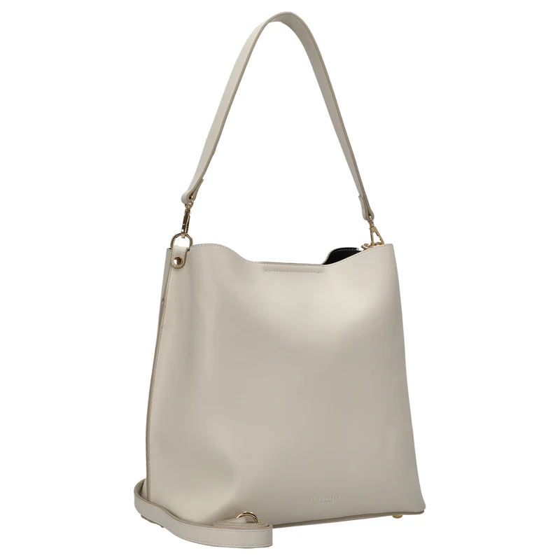 Seidenfelt Lilla Ro Midi Hobo - Schultertasche 30 cm (cream)