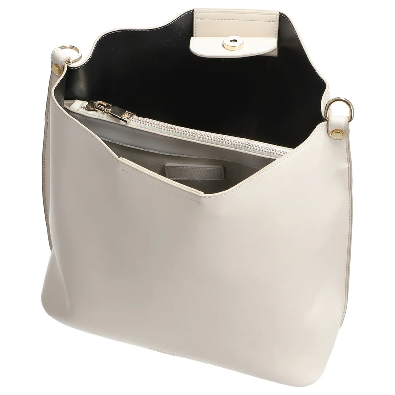 Seidenfelt Lilla Ro Midi Hobo - Schultertasche 30 cm (cream)