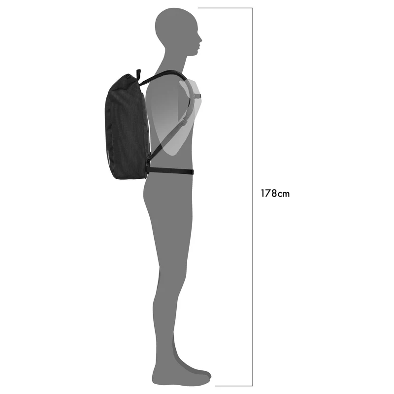 Ortlieb Velocity High-Vis 23 - Rucksack 15" 50 cm (black reflective)