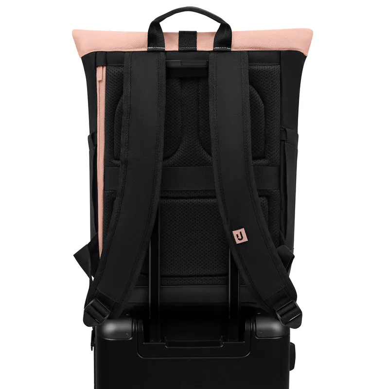 Johnny Urban Luca Small - Rolltop Backpack 36 cm (black-rose)