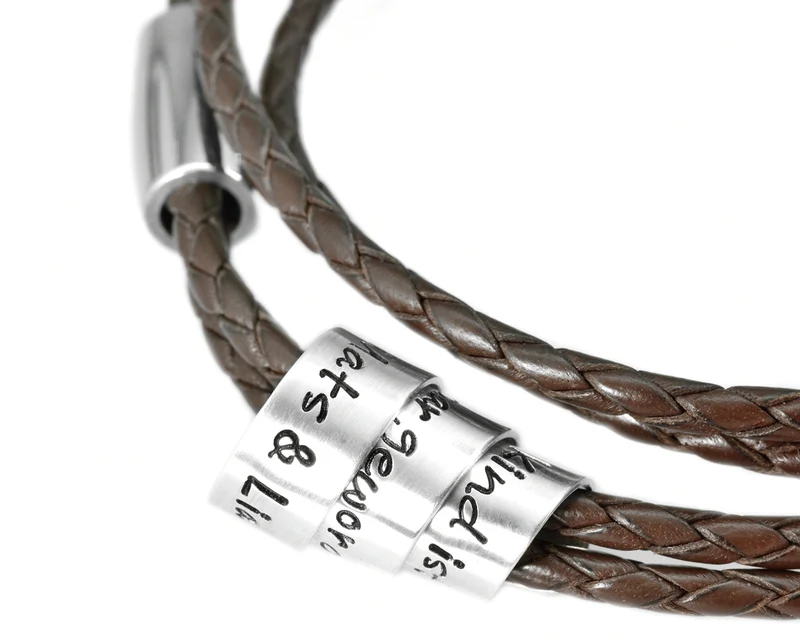 HERRENKETTE BRAUN 925 SILBER GRAVUR MÄNNER HALSKETTE SPIRALE SCHMUCK