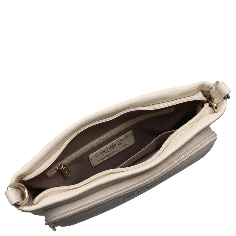 Mandarina Duck Mellow Leather - Umhängetasche 23 cm (almond)