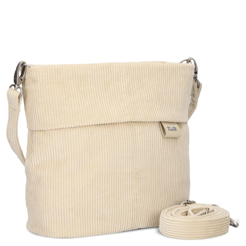 zwei Mademoiselle M8 - Schultertasche 25 cm (cord-creme)