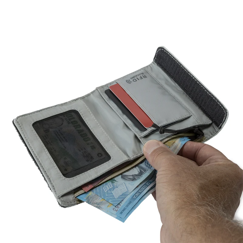 eagle creek Stash RFID Tri-Fold - Geldbörse 2cc 13 cm (storm grey)