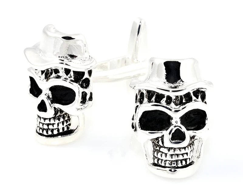 MANSCHETTENKNÖPFE TOTENKOPF, SKULL SCHMUCK, MÄNNERSCHMUCK