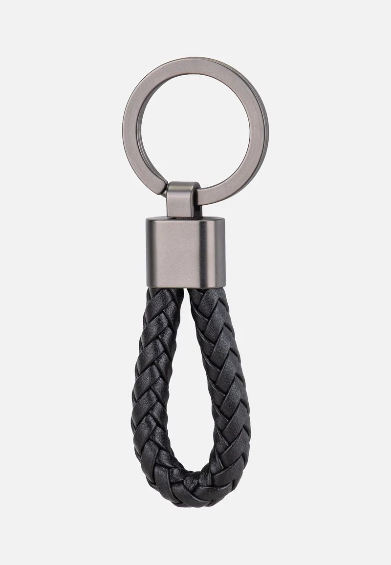 Keyring Leather Cord 28807 Black - Schlüsselanhänger