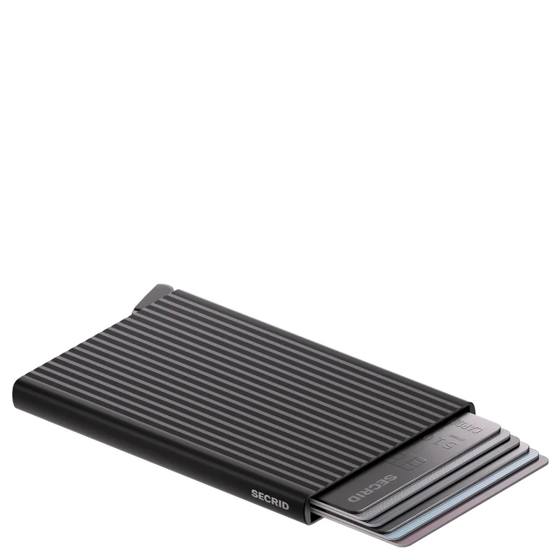 Secrid Cardprotector Fluted - Kreditkartenetui 6cc 10.2 cm RFID (black+)
