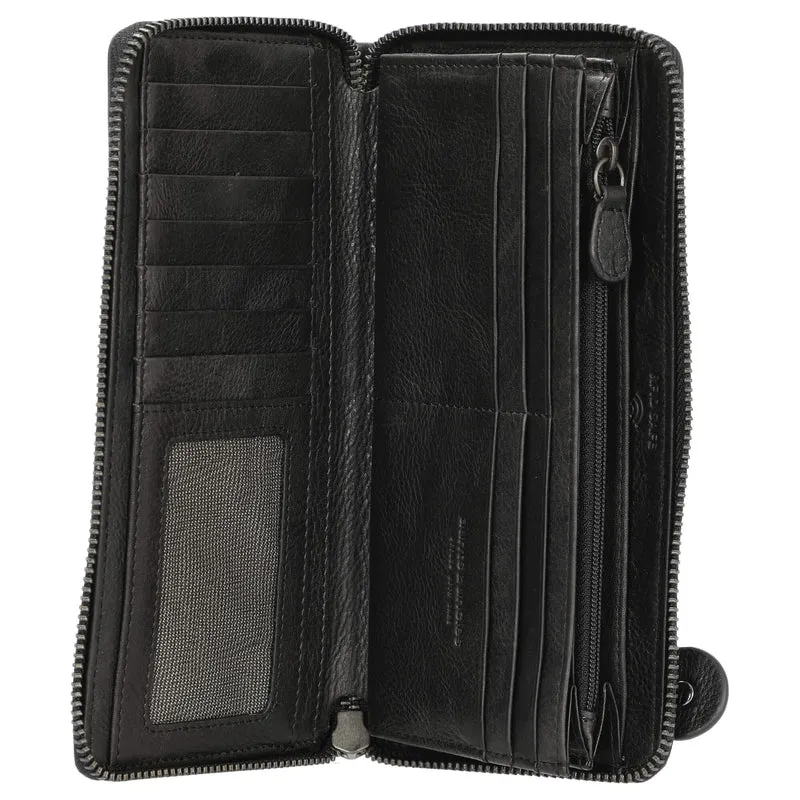 aunts & uncles Grandmas Luxury Club Cynthia - Geldbörse 13cc 20 cm RFID (black smoke)
