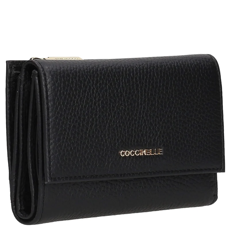 Coccinelle Metallic Soft - Geldbörse 12cc 14 cm (black)