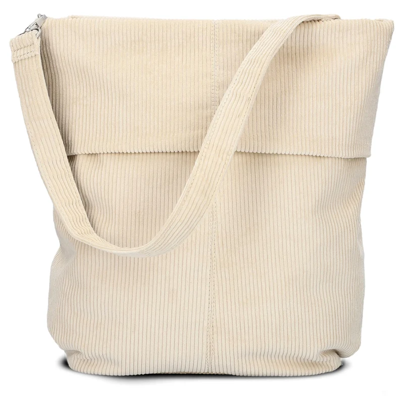 zwei Mademoiselle M12 - Schultertasche 32 cm (cord-creme)