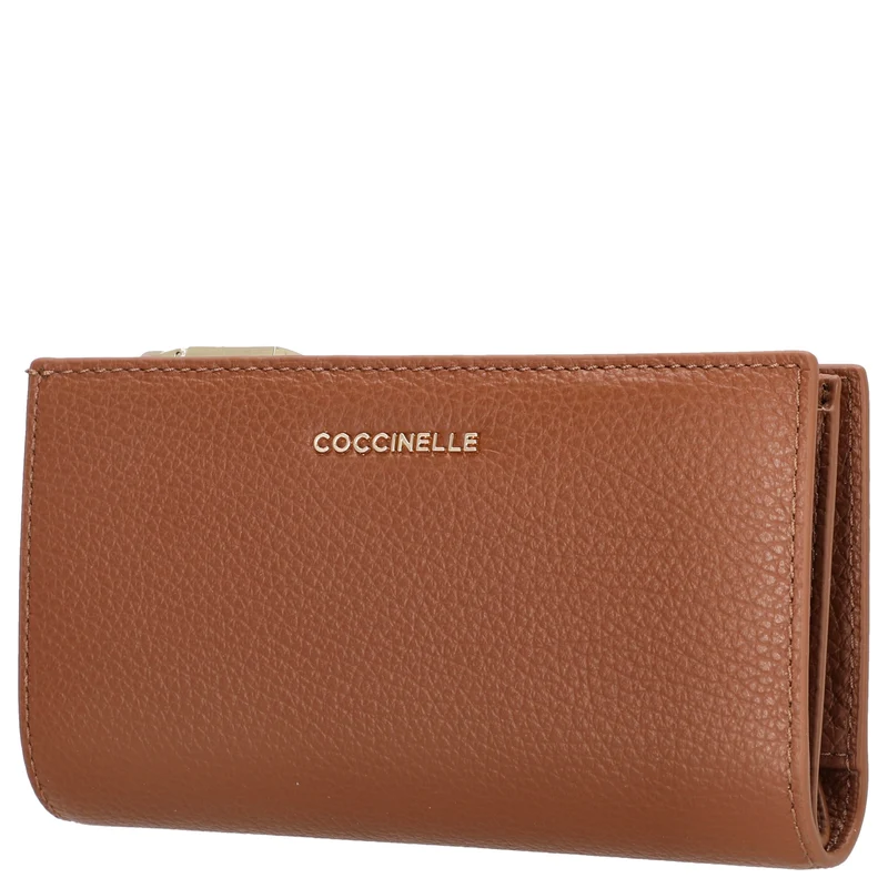 Coccinelle Metallic Soft - Geldbörse 12cc 16 cm (cognac)