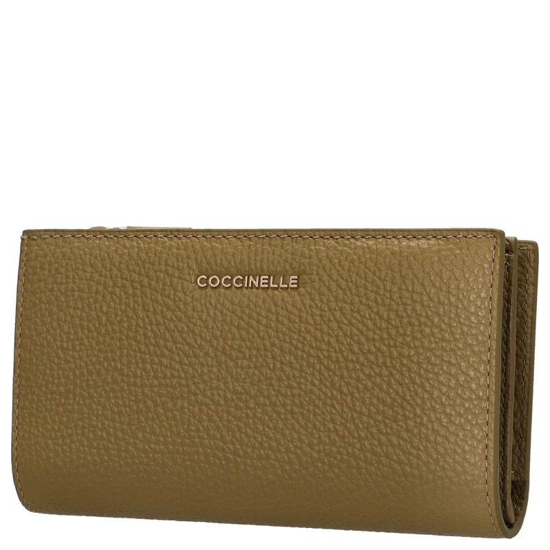 Coccinelle Metallic Soft - Geldbörse 12cc 16 cm (seagrass)
