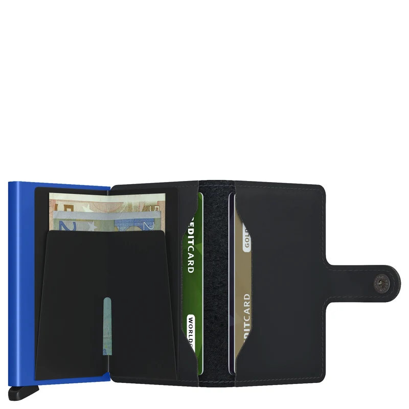 Secrid Matte Miniwallet - Geldbörse RFID 6.5 cm (black-blue)