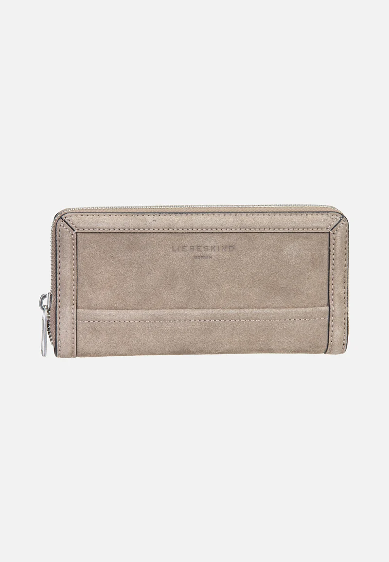 Gigi L Suede Neutral Grey - Portemonnaie