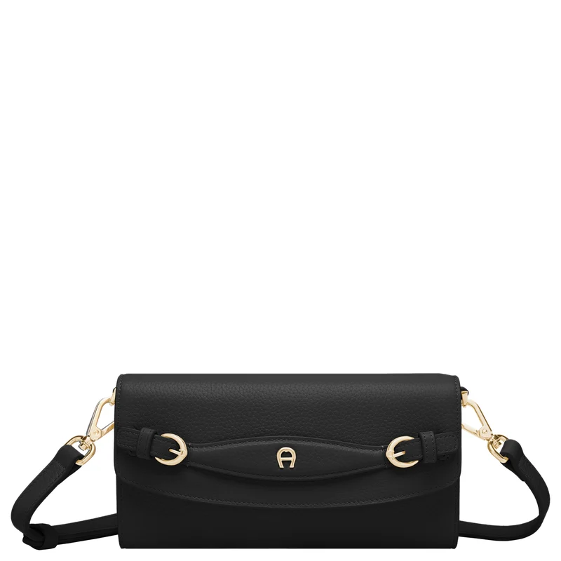 Aigner Cavallo Wallet on Strap - Umhängetasche/Geldbörse 6cc 21 cm (black)