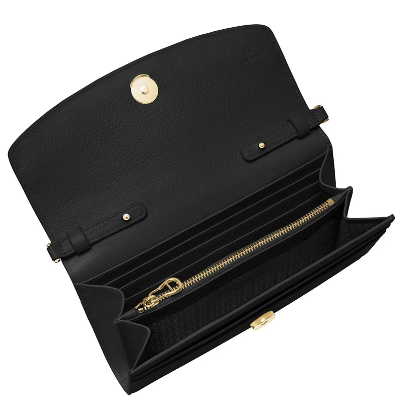 Aigner Cavallo Wallet on Strap - Umhängetasche/Geldbörse 6cc 21 cm (black)