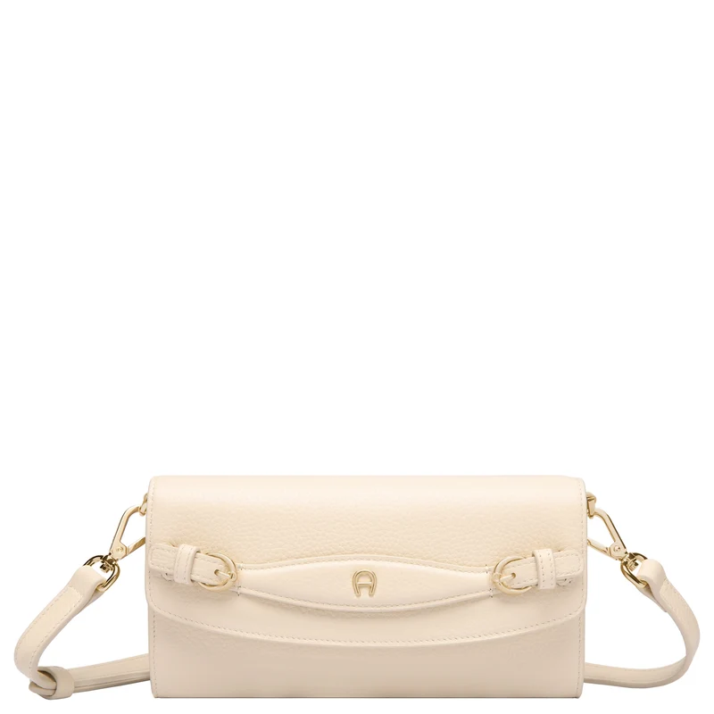 Aigner Cavallo Wallet on Strap - Umhängetasche/Geldbörse 6cc 21 cm (macadamia white)