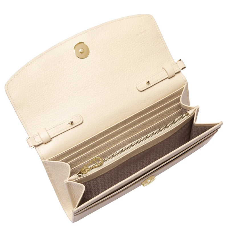 Aigner Cavallo Wallet on Strap - Umhängetasche/Geldbörse 6cc 21 cm (macadamia white)