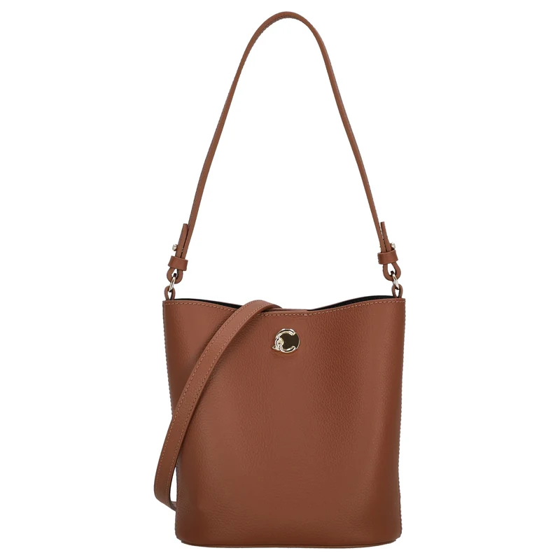 Coccinelle Nikla - Schultertasche 20 cm (cognac/noir)