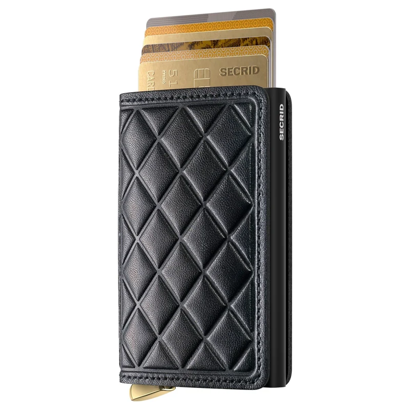 Secrid Slimwallet Emboss Diamond - Kreditkartenetui 6cc 10.2 cm RFID (black+)