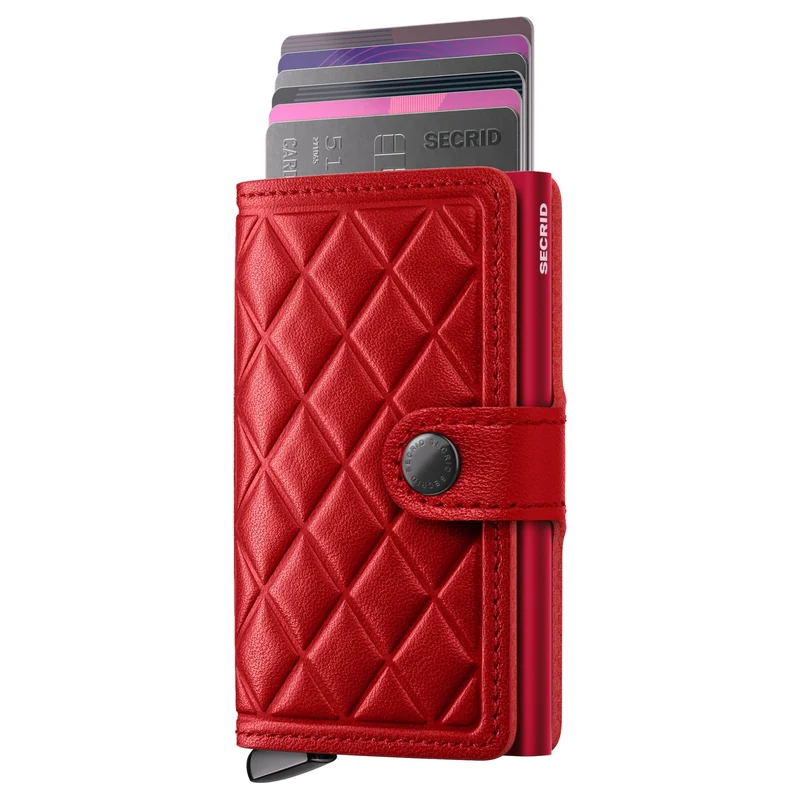 Secrid Miniwallet Emboss Diamond - Kreditkartenetui 6cc 10.2 cm RFID (red+)