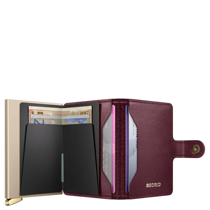 Secrid Miniwallet Emboss Diamond - Kreditkartenetui 6cc 10.2 cm RFID (bordeaux+)