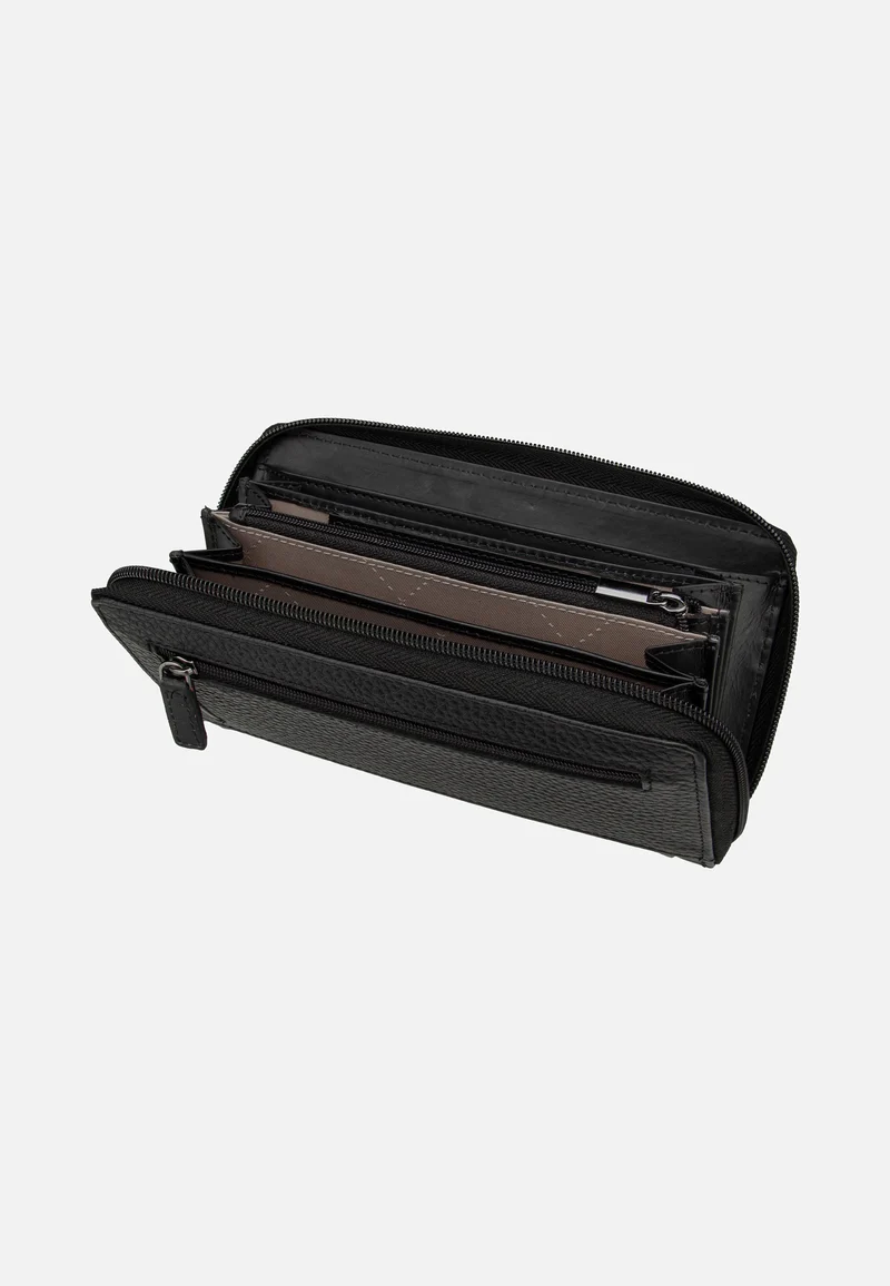 Sina Ladies Long Zip Schwarz - Portemonnaie