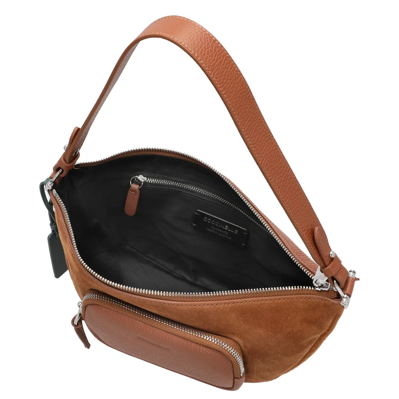 Coccinelle STG Paki Suede - Schultertasche 32 cm (cognac)