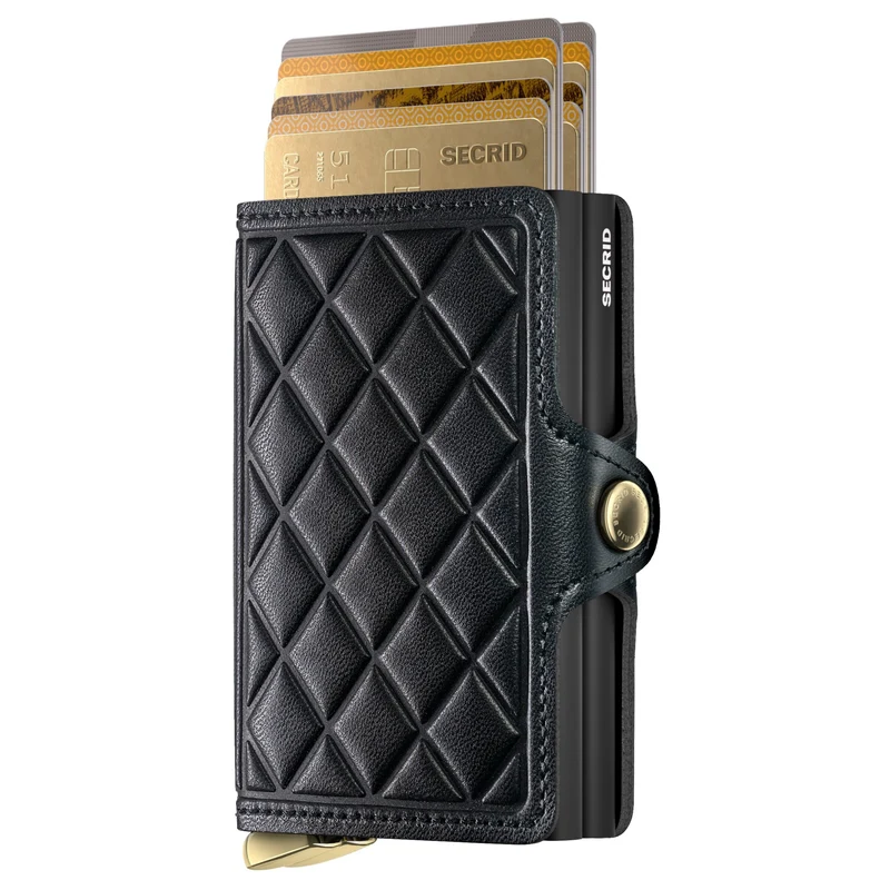 Secrid Twinwallet Emboss Diamond - Kreditkartenetui 6cc 10.2 cm RFID (black+)