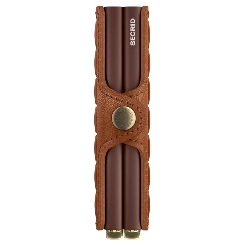 Secrid Twinwallet Emboss Lines - Kreditkartenetui 12cc 10.2 cm RFID (cognac+)
