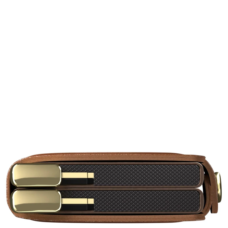 Secrid Twinwallet Emboss Lines - Kreditkartenetui 12cc 10.2 cm RFID (cognac+)
