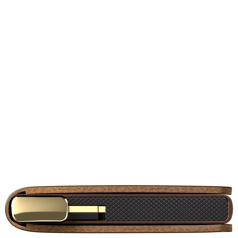 Secrid Slimwallet Emboss Lines - Kreditkartenetui 6cc 10.2 cm RFID (cognac+)