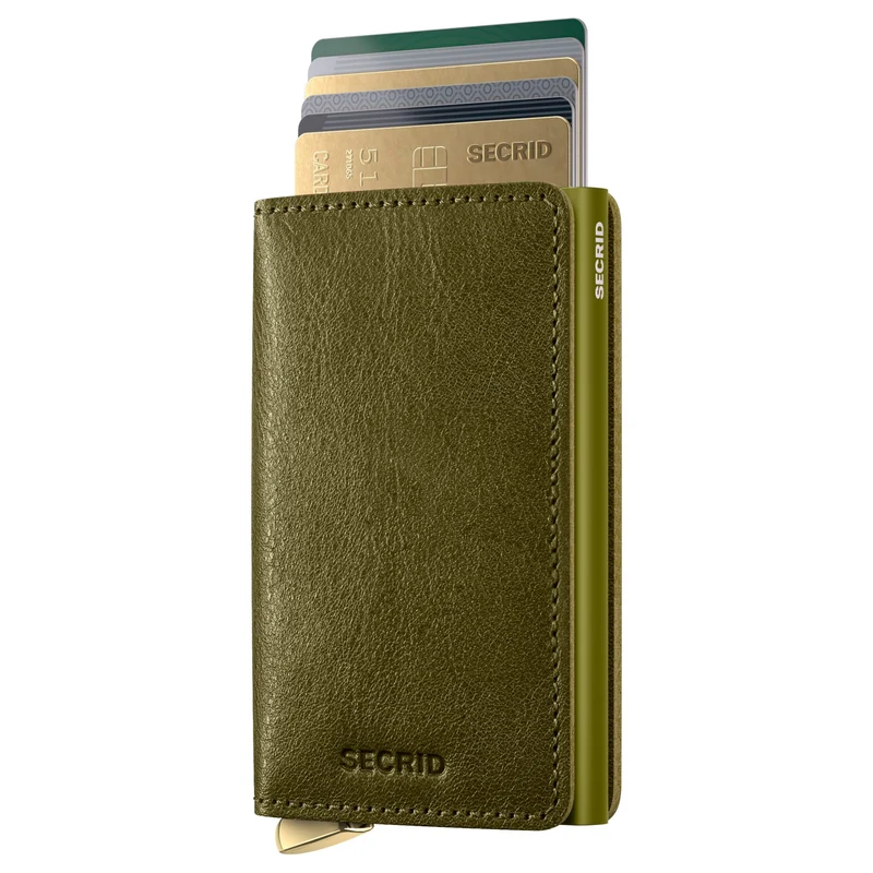 Secrid Premium Basco Slimwallet - Geldbörse RFID 6.5 cm (olive+)