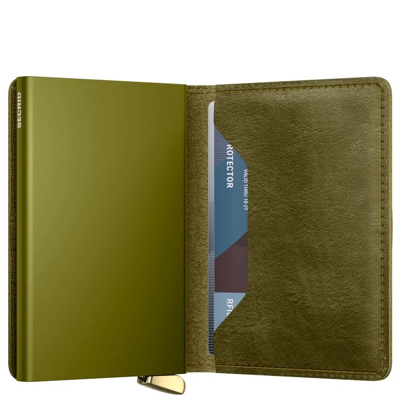Secrid Premium Basco Slimwallet - Geldbörse RFID 6.5 cm (olive+)