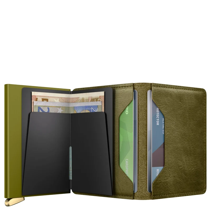 Secrid Premium Basco Slimwallet - Geldbörse RFID 6.5 cm (olive+)