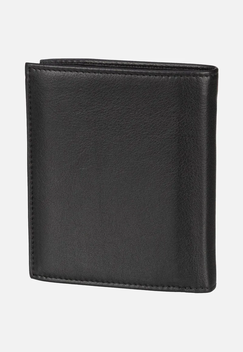 Nome Vertical with Flap II Schwarz - Portemonnaie