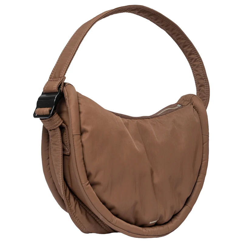 Sandqvist Curve Half Moon Bag S - Umhängetasche 26 cm (dark taupe)