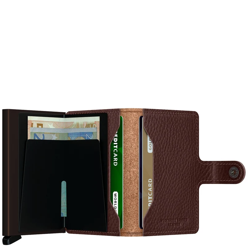 Secrid Vegetable Tanned Miniwallet - Geldbörse RFID 6.5 cm (espresso-brown)