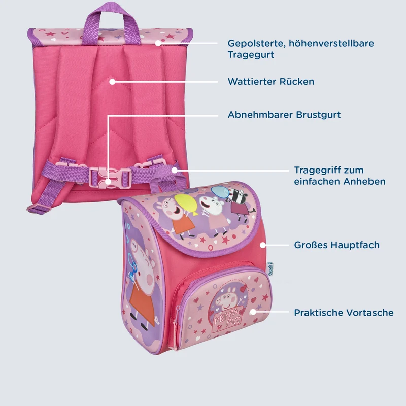 Scooli CUTIE - Kindergartenrucksack 23 cm (Peppa Pig)