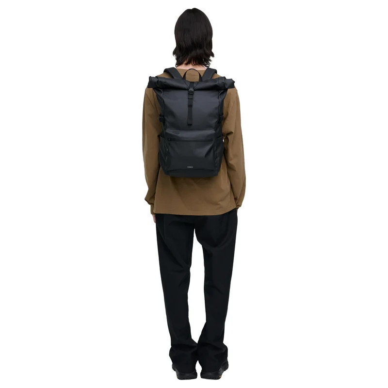 Sandqvist Stream Rolltop - Rucksack 16" 67 cm (black)