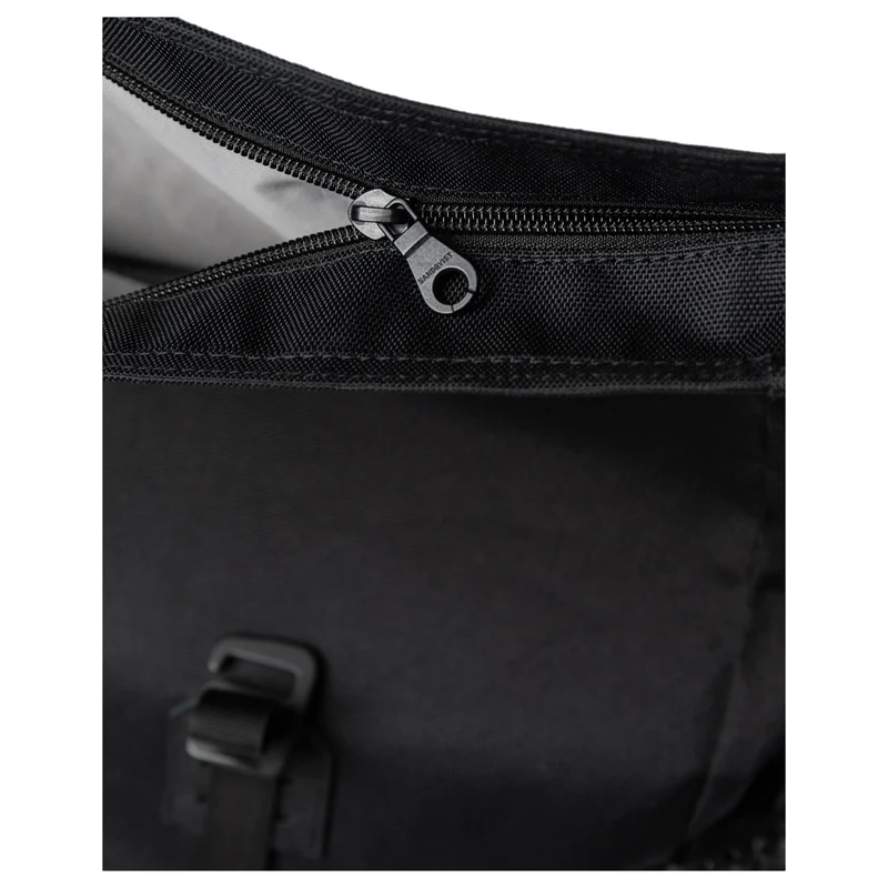Sandqvist Icon Rolltop - Rucksack M 14" 60 cm (black/ black with black leather)