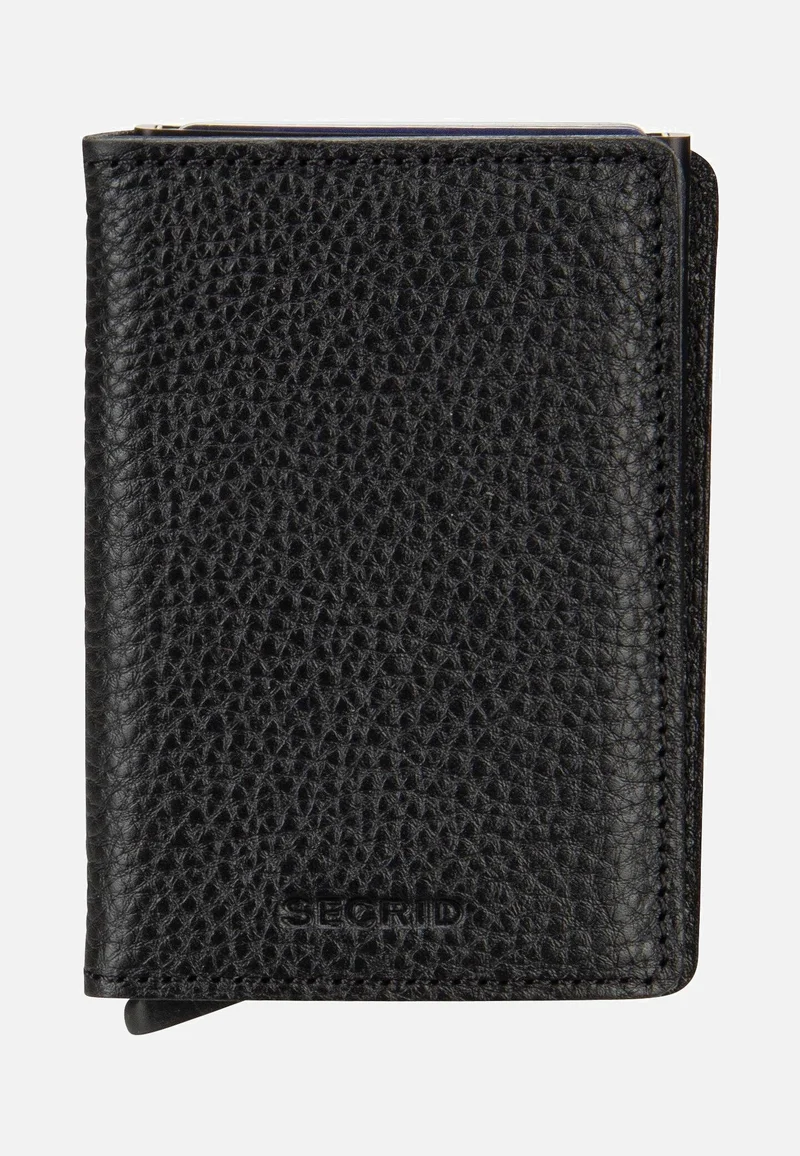 Slimwallet Veg Tanned Black-Black - Portemonnaie