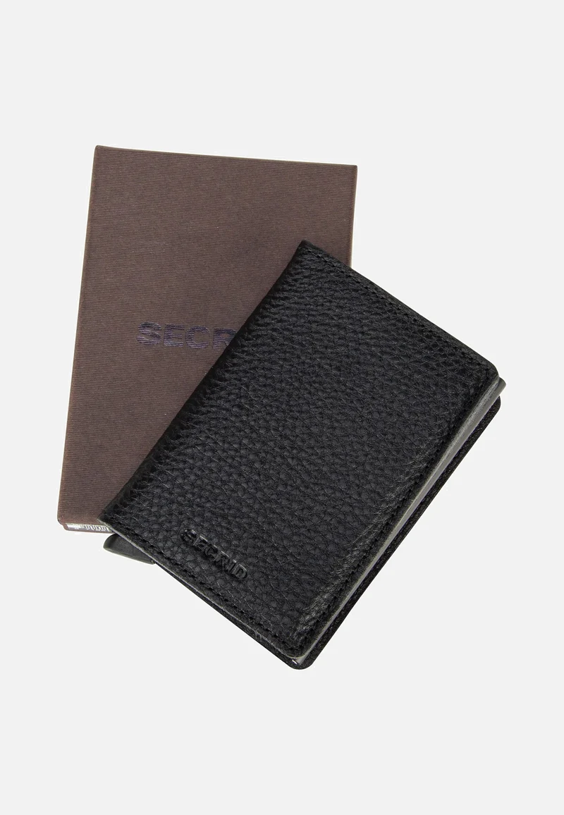 Slimwallet Veg Tanned Black-Black - Portemonnaie