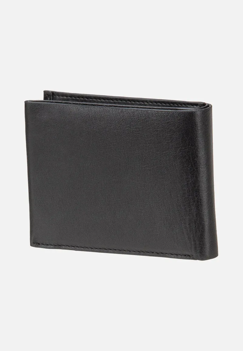 Romeo Wallet With Flap Black - Portemonnaie