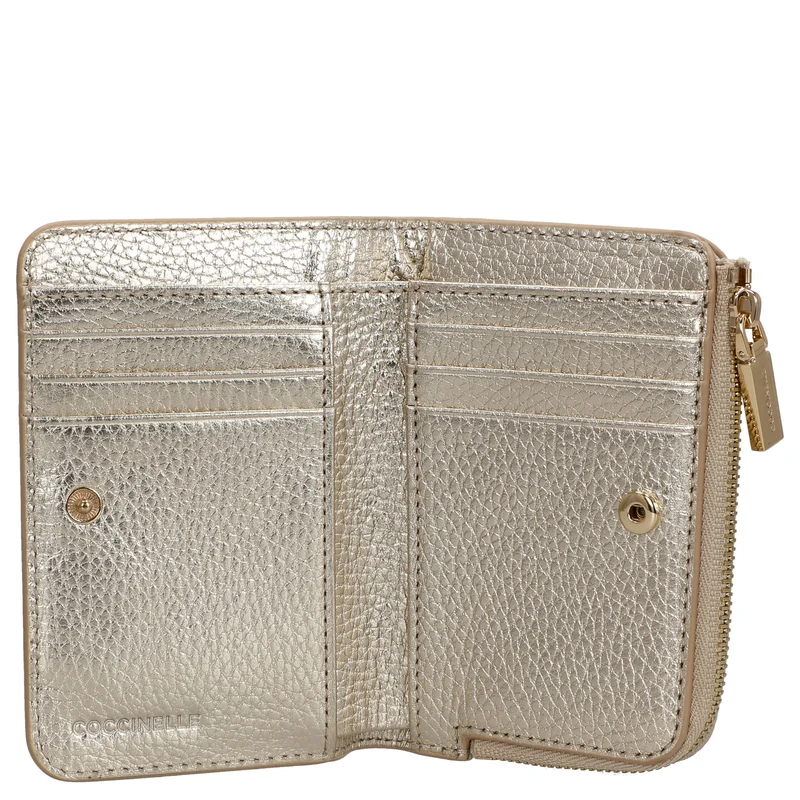 Coccinelle Metallic Soft - Geldbörse 6cc 13 cm (pale gold)