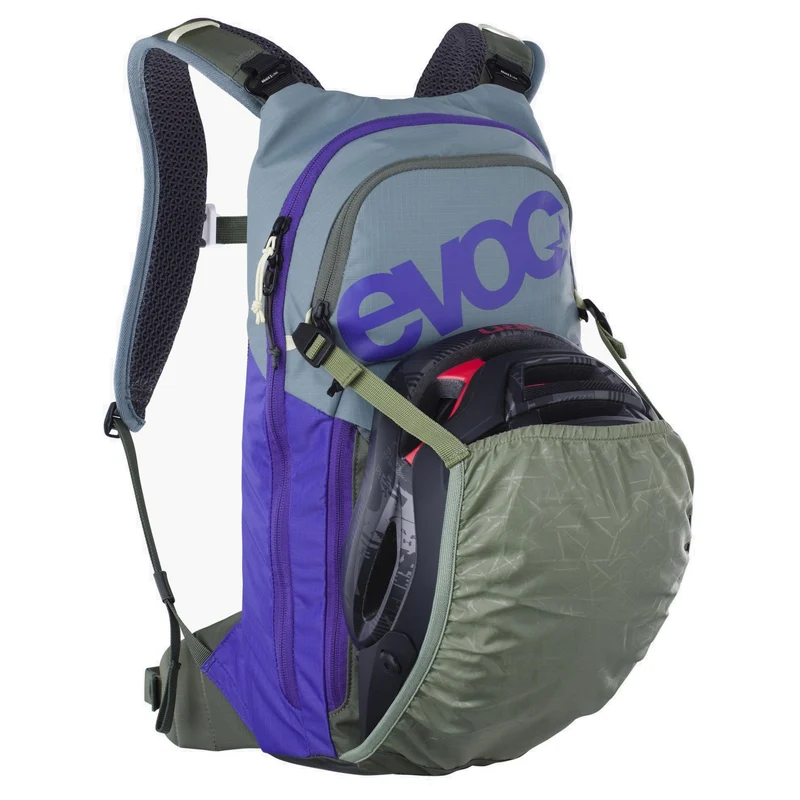 Evoc Stage 6 + Hydrationsblase 2 - Fahrradrucksack 42 cm (steel/violet/dark olive)