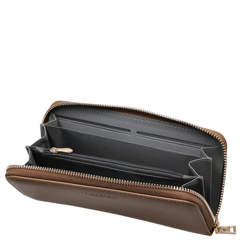 Seidenfelt Smilla - Damen- Geldbörse 19 cm (sweet caramel)
