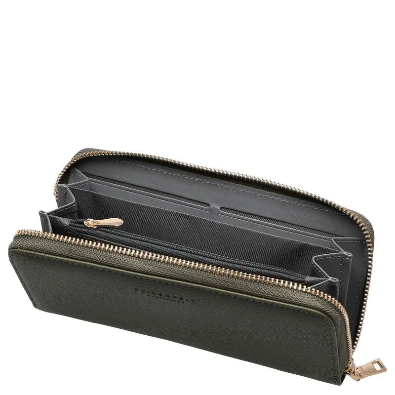 Seidenfelt Smilla - Damen- Geldbörse 19 cm (olive)