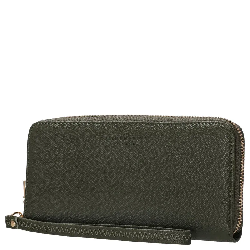 Seidenfelt Smilla - Damen- Geldbörse 19 cm (olive)