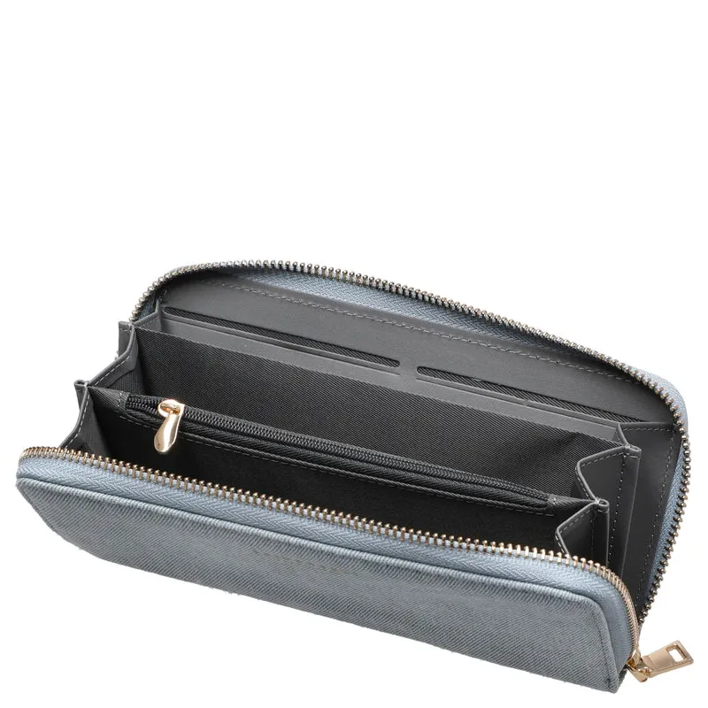 Seidenfelt Smilla - Damen- Geldbörse 19 cm (denim in blue)
